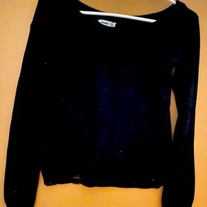 Cute garage black sweater with rips